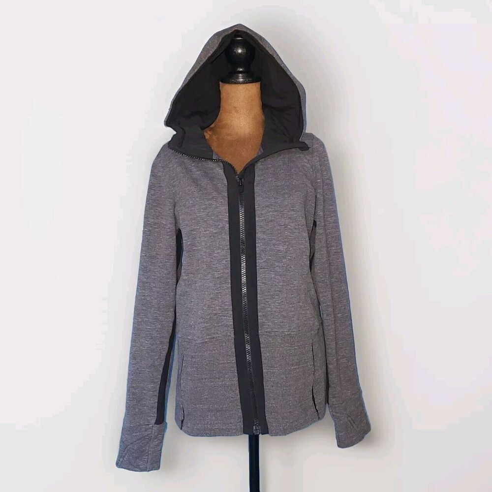 Athleta Gray Hooded Jacket